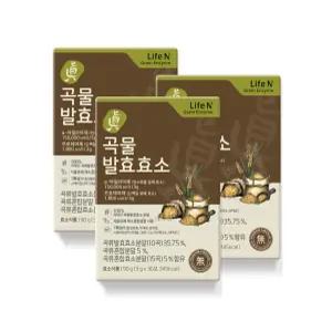 [초록마을입점제품] 라이프엔 7무첨가 지방 탄수화불 분해 소화 유기농 진 곡물 발효효소 3gx30포 3박스