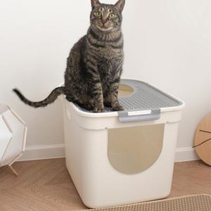 초대형 고양이 화장실 후드형 사막화방지 넓은배변통