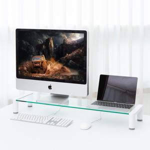 톡톡모두팜 강화유리 받침대 듀얼 모니터 노트북 TV 높낮이조절 가능 세가지사이즈