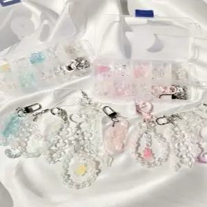 비즈 키링 만들기 세트 DIY 비즈공예 재료 부자재 열쇠고리 파스텔 키트 리꾸리꾸