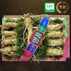 [GAP 인증 수삼] 6년근-5년근 인삼 명품 한지바구니 선물세트, 보자기 포장, 구정 명절 설날 이바지 스승의날 어버이날, 소중한 분께 드리는 선물