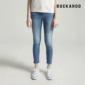 [버커루]여성 스키니 무릎커팅 M톤 데님 팬츠(B201DP504M)