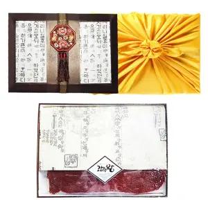 장수왕 육포 선물세트 1호 500g /설날 추석 구정 명절 육포 선물 답례 쇠고기 이바지 보자기