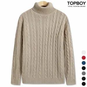 [하프클럽/탑보이]꽈배기 폴라니트 (TR702)