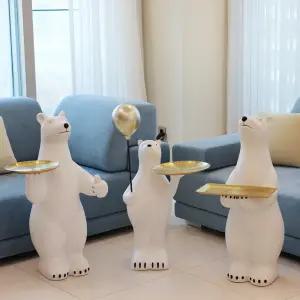 북극곰 현관트레이 거실 사이드테이블 매장 카페 인테리어소품