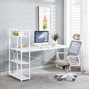 멀티 H자형 컴퓨터 책상 수납 데스크 화이트 테이블