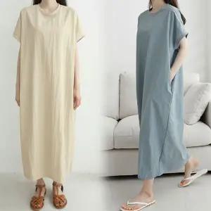 [보리보리/보리맘]바스락 빅사이즈 여름 롱 원피스