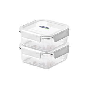 글라스락 퓨어화이트 정사각, 1130ml, 2개