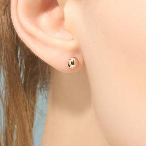 [새미쥬얼리]18k 하프볼 일자침 귀걸이 6mm낱개(1개)
