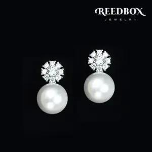 [리드박스] 혼주 면접 릴리꽃 진주 귀걸이 8mm 10mm
