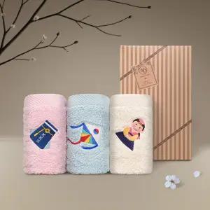 어메니티타올 새해수건 40수 주방 고리수건 70g 사각케이스 명절 단체 답례품