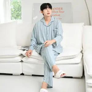 [하프클럽/버블돌]팰리스 남성 긴팔 봄가을 잠옷 홈웨어 투피스 4colors