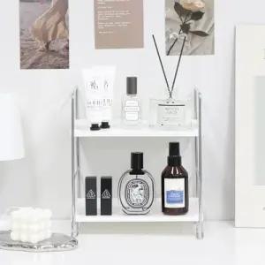 이지라이프 2단 미니 모듈 데스크 화장대 수납 선반