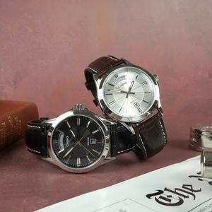 [카시오] 데이데이트 레트로 블랙 남자 가죽시계 2종