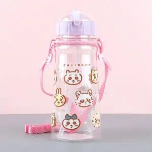 [하프클럽/알티피아]먼작귀 프리미엄 어깨끈 빨대물병 450ml