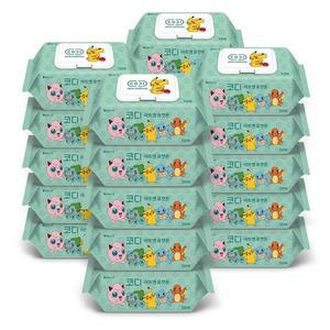[신세계라이브쇼핑]쌍용씨앤비 코디 아트앤 포켓몬 물티슈 캡형 100매 20팩