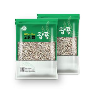 25년_고인돌잡곡 찰보리2kg(1kgx2개) 햇찰보리쌀 강화산