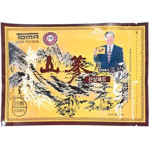 토마 산삼 패드 25매 찜질 한방 패치 파스 형식