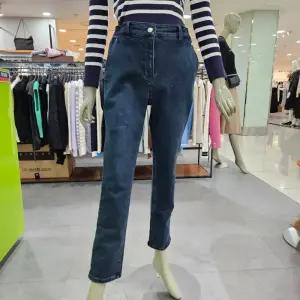 시슬리/애플아울렛/밴딩 슬림 배기핏 기모 데님 팬츠 SADP35361