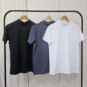 2장세트 남성 경량 기모 반목폴라티 반팔 기모티셔츠