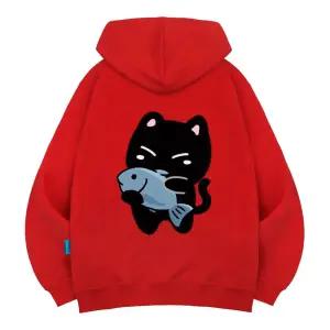 엘라모 기모H 피쉬앤캣 후드티 남녀공용 빅사이즈 M~4XL