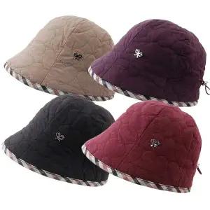 [navid1]사이즈조절 누비 벙거지 엄마 중년 여성 할머니 겨울모자/OM-B48007