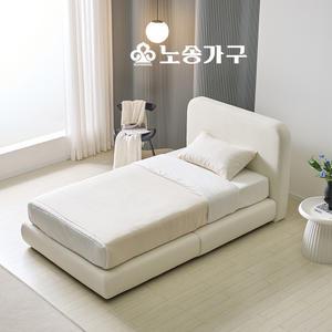 [노송가구]트리샤 패브릭 평상형 호텔 침대프레임 슈퍼싱글SS