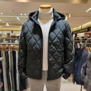 [올젠](의정부점)퀼팅 후드 다운점퍼  1203JPbk