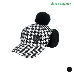 [아웃도어스/그린조이]여성 체크 프린트 귀덮개 볼캡