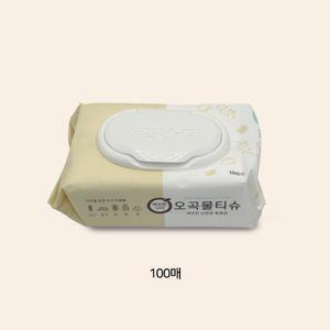 깨끗한나라 오곡물티슈 캡형 100매 10팩