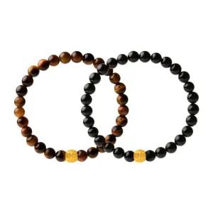 [한국금다이아몬드] 순금 팔찌 24K 여자 남자 금팔찌 부엉이 원석 호안석 오