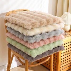 따뜻한 버블 사각 방석 6color 45x45 쇼파 식탁 의자 겨울 논슬립 패드 털