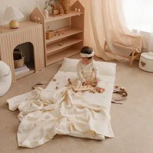 [비비엔다]양면사용 순수 아이싱 듀얼 낮잠패드+4중거즈블랭킷 세트