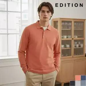 [에디션] 리플 조직 카라 티셔츠 (NED1TT1601)