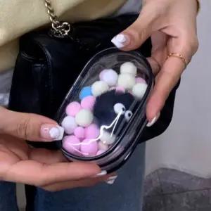 고품질 파우치 솜인형파우치 투명 블랙 원형 솜인형 PVC (WFGTGQ7)