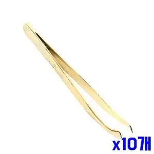 고품질 골프형 x10개 곡선 족집게 눈썹집게 쪽찝게 미용도구 (WFGTT7T)