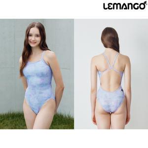르망고 4483 이브닝글로우 스카이퍼플 여성 원피스 수영복 LEMANGO