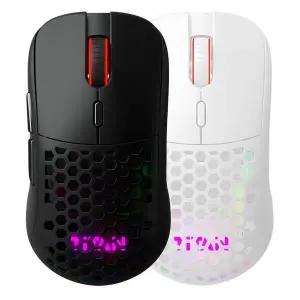 메온셀 제닉스 TITAN GX AIR 게이밍마우스 타공 초경량 마우스 60g 화이트