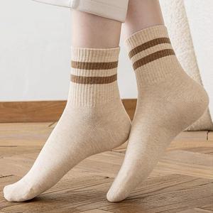 여성용 링글 중목 패션 양말 10켤레