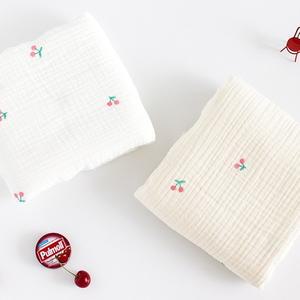 거즈원단 대폭 바이오워싱 삼중 요루거즈 자수 마이체리 2컬러 (E0901) A5