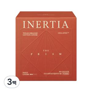 이너시아 더 부드러운 안심 프리즘 면커버 팬티라이너 롱 18개입 3개