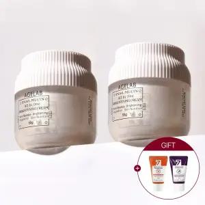 [1.+1] 에이지랩 탄력&미백&기미 달팽이 뮤신 저자극 영양크림 50g (총2개) + 미니폼클 30ml 2개 증.정