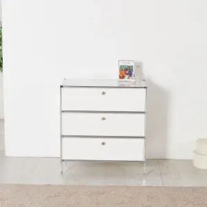 더원 모듈 3단 서랍장 - 화이트 인테리어 포인트 다용도 수납장