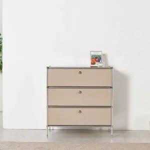 더원 모듈 3단 서랍장 - 그레이 인테리어 포인트 다용도 수납장