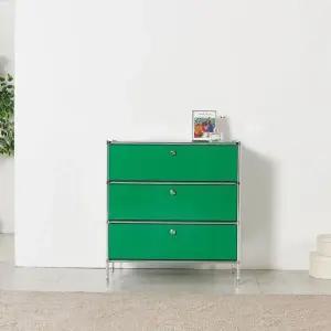 더원 모듈 3단 서랍장 - 그린 인테리어 포인트 다용도 수납장