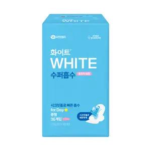화이트 수퍼흡수 중형 생리대 36p