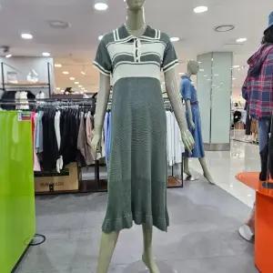 시슬리/애플아울렛/카라 니트 롱 원피스 SAKOE8431