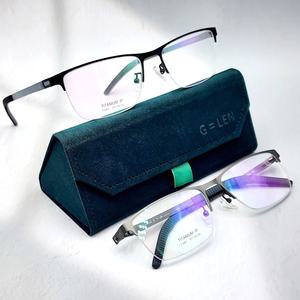 글라스렌 가벼운 초경량 나사없는 무테 반무테 안경 패션 사각 명품 남자 티타늄안경테 TGL74