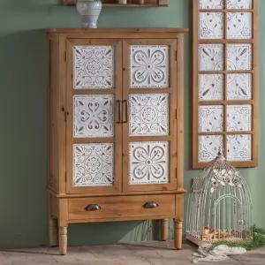 원목 와이드 80cm 복고풍 수납장 (WFHJK22)