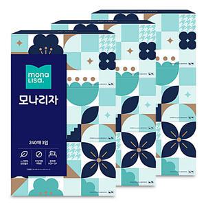 모나리자 각티슈 240매 x 9개 대용량 미용 크리넥스 화장지 휴지 곽 티슈 천연펄프